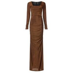 Black Halo Long Sleeve Rafaela Maxi in Bronze, Size US 2​